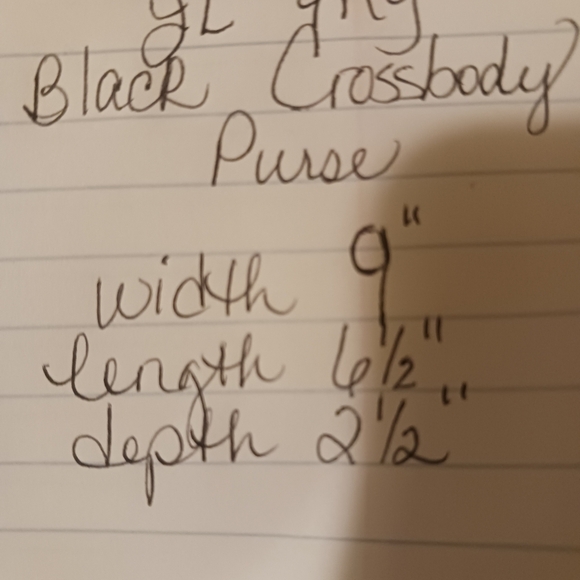 Black Soft Shoulder Purse Crossbody Two Zipper Compartments - Picture 7 of 13